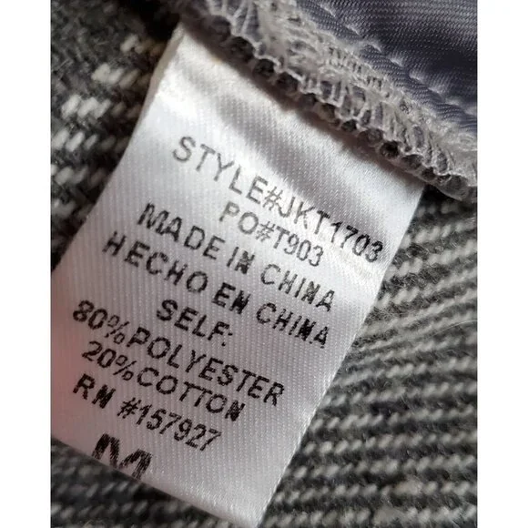 Gray and White Oversized Shacket Size M - Picture 11 of 13